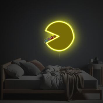 Brighten Up Your Game Room or Bar with Pac Man With Little Ghosts LED Neon Acrylic Artwork