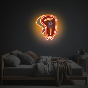 Brighten Up Your Home, Office, or Bar: Patrick Star With Meat Suit LED Neon Acrylic Artwork Perfect for Themed Celebrations and Creative Spaces