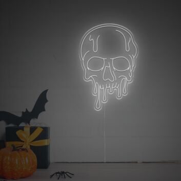Brighten Your Halloween Celebrations and Themed Parties with the Halloween Melting Skull Head LED Neon Sign