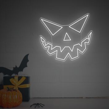 Transform Your Space into a Halloween Haven: Spooky Pumpkin Face LED Neon Sign for Home, Bars, and Theme Parties.