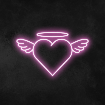 Angel Heart Neon Sign