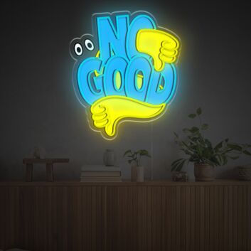 Elevate Your Bar, Office, or Event Space with the Vibrant Glow of No Good LED Neon Acrylic Artwork.