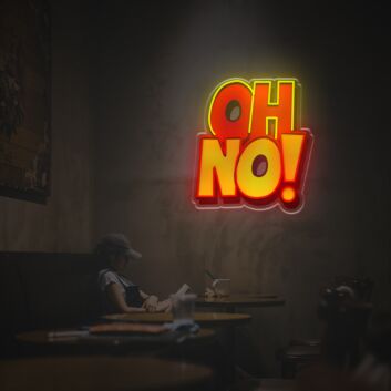 Brighten Up Your Space: Oh NO LED Neon Acrylic Artwork Perfect for Office, Bars, and Weddings.