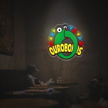 Ouroboros LED Neon Acrylic Artwork: Perfect for Adding a Mystical Touch to Weddings, Bars, and Chic Home Interiors.