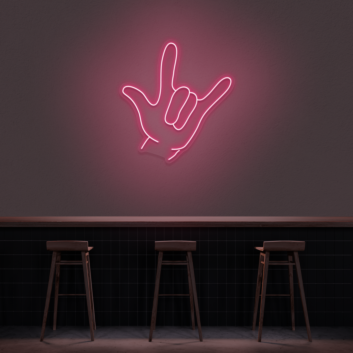 Rock On Hand Neon Sign