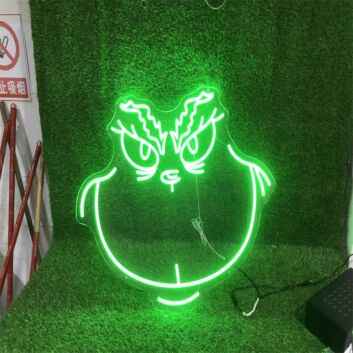 Brighten Up Your Bar, Office, or Home Decor with the Angery Bire Green LED Neon Sign.
