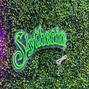 Enhance Your Space: Green Slytherin Custom LED Neon Sign Perfect for Home Decor, Themed Parties, and Wizarding Bars