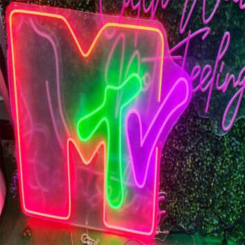 Elevate Your Entertainment Space: Music TV Logo LED Neon Sign for Bars, Home Theaters, and Gaming Rooms.