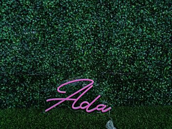 Brighten Your Space: Ada Pink LED Neon Sign for Home, Office, Bars, and Celebratory Events