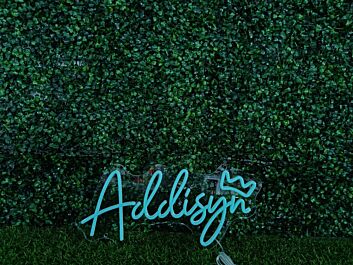Brighten Your Space: Addisyn With Crown Blue LED Neon Sign for Home Decor, Trendy Offices, Chic Stores, and Elegant Weddings