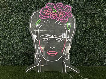 Brighten Your Space: Frida Kahlo LED Neon Sign for Artists' Studios, Trendy Cafes, and Eclectic Home Decor.