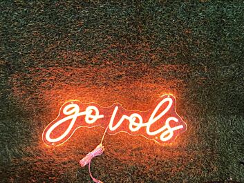 Brighten Up Your Game Day Celebrations and Sport Your Team Spirit at Home, Bar, or Tailgate with the Go Vols Orange LED Neon Sign.