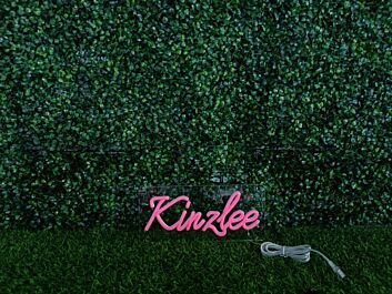 Brighten Your Space: Kinzlee Red LED Neon Sign - Perfect for Home Decor, Bars, and Romantic Evenings.