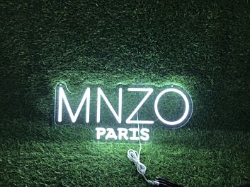 Brighten Up Your Space: Mnzo Paris White LED Neon Sign, Perfect for Office, Home Decor, and Chic Events