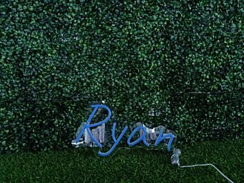 Elevate Your Space with Ryan Blue LED Neon Sign - Perfect for Home Decor, Office Ambiance, and Vibrant Bar Settings