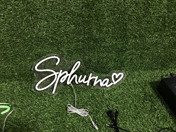 Brighten Your Wedding, Bar, and Home Decor with the Sphurna With Heart Yellow LED Neon Sign.