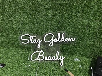 Brighten Your Bar, Office, or Wedding: Stay Golden Beauty Yellow LED Neon Sign Transforms Any Space