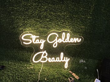 Brighten Your Bar, Office, or Wedding: Stay Golden Beauty Yellow LED Neon Sign Transforms Any Space