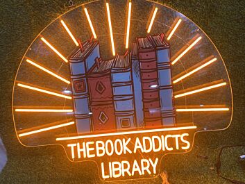 The Book Addicts Library UV Print LED Neon Sign