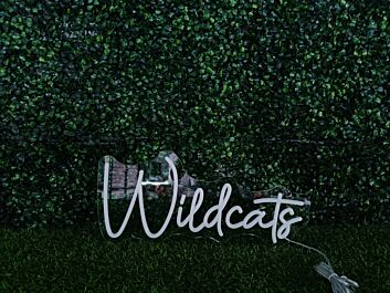 Brighten Up Your Bar, Office, or Game Room with Wildcats White LED Neon Sign.
