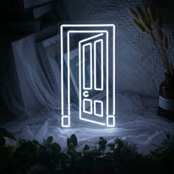 Brighten Your Entrance with the Opening Door LED Neon Sign - Perfect for Homes, Bars, and Welcoming Events