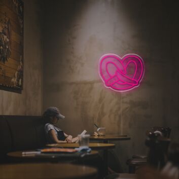 Pretzel Outline LED Neon Sign