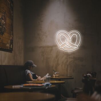 Pretzel Outline LED Neon Sign
