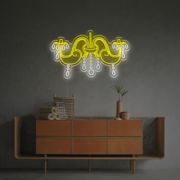 Elevate your space with the Crystal Chandelier LED Neon Sign, perfect for weddings, chic bars, and upscale store décor.