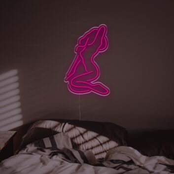 Brighten Up Your Bar, Office, or Wedding Ambiance with the Enchanting Lady LED Neon Sign.