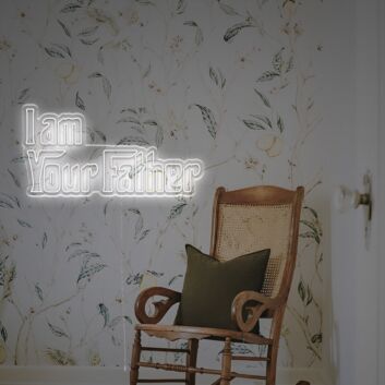 Brighten Up Your Home Theater or Geeky Office Space with the 'I Am Your Father LED Neon Sign'.