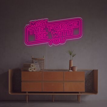 Framed May the Force Be with You LED Neon Sign