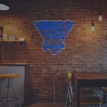 Brighten Up Your Garage, Man Cave, and Parties with Muscle Car Garage LED Neon Sign.