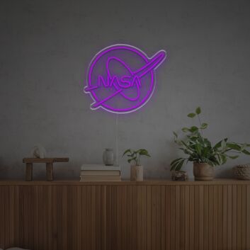 Elevate Your Space: Illuminate Your Home, Office, or Bar with the Nasa Logo LED Neon Sign for a Stellar Atmosphere.