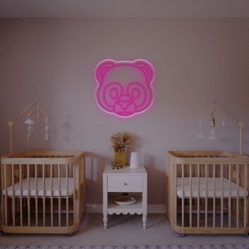 Brighten Your Space: Cute Panda Head LED Neon Sign Perfect for Kids&#039; Rooms, Play Areas, and Birthday Celebrations