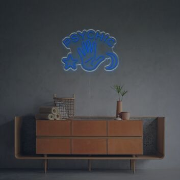 Add a Mystical Glow to Your Home, Office, or Yoga Space with the Psychic Woth Star And Moon LED Neon Sign.