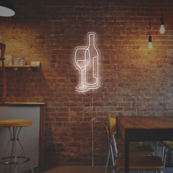 Elevate your bar, restaurant, or kitchen decor with the Red Wine And Wine Glass LED Neon Sign.