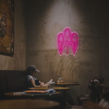 Three Budding Flowers LED Neon Sign