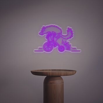 Brighten Your Spaces: Wolf On Bike LED Neon Sign for Unique Home Decor, Office Aesthetics, and Vibrant Bar Atmospheres