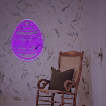 Floral Easter Egg LED Neon Sign
