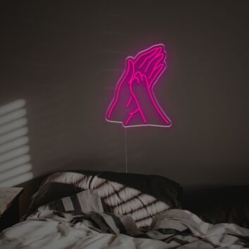 Brighten Up Any Room or Event: Human Hand And Cat Paw LED Neon Sign for Home Decor, Bars, Weddings, and Parties.