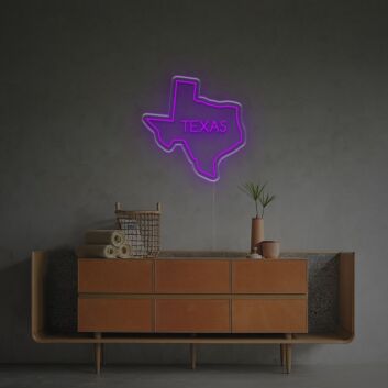 Brighten Your Space: Texas State Outline LED Neon Sign for Bars, Offices, and Home Decor Enthusiasts