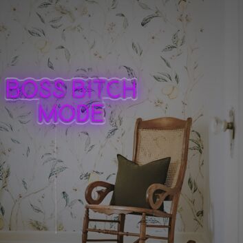 Brighten Up Your Office, Store, or Bar Ambiance with the Boss Bitch Mode LED Neon Sign.
