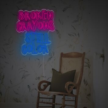 Add a vibrant touch to your home, office, or café with Broken Crayons Still Color LED Neon Sign.