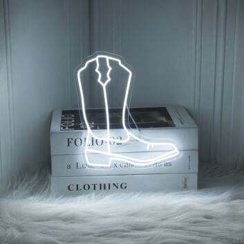 Brighten Up Your Western Themed Party or Country Home with the Cow Boy Boots LED Neon Sign.