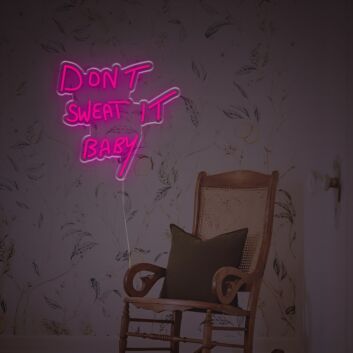 Light Up Your Bar, Office, or Wedding Vibes with Dont Sweat It Baby LED Neon Sign.
