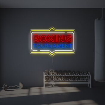 Framed Boxing Tournament LED Neon Sign
