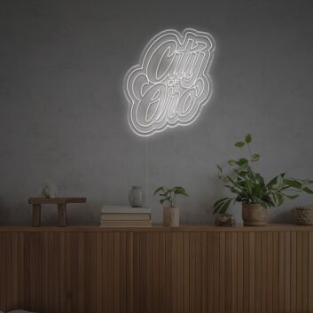 Beautify Your Space: City Iof Ero LED Neon Sign for Home Decor, Office Ambiance, and Storefront Attraction.