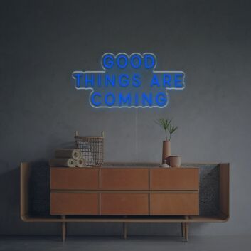 Brighten Your Office, Bar, and Wedding Celebrations with the &quot;Good Things Are Coming&quot; LED Neon Sign.