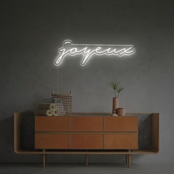Brighten Up Your Space: Joyeux LED Neon Sign for Home Decor, Bars, and Wedding Celebrations