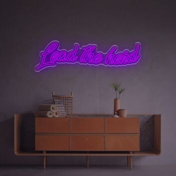 Brighten Up Your Bar, Office, or Event with the Lead The Herd LED Neon Sign.